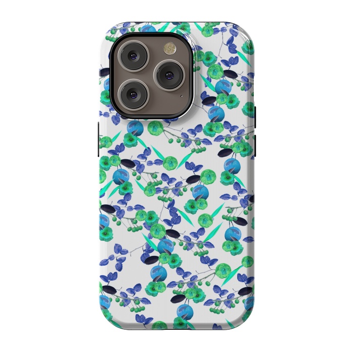 iPhone 14 Pro StrongFit Fruity Floral (Green) by Zala Farah