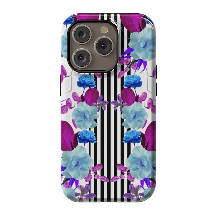 iPhone 14 Pro StrongFit Spring Garden (Blue-Purple) by Zala Farah