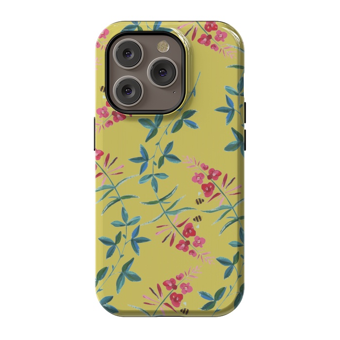 iPhone 14 Pro StrongFit Floral Vines by Zala Farah