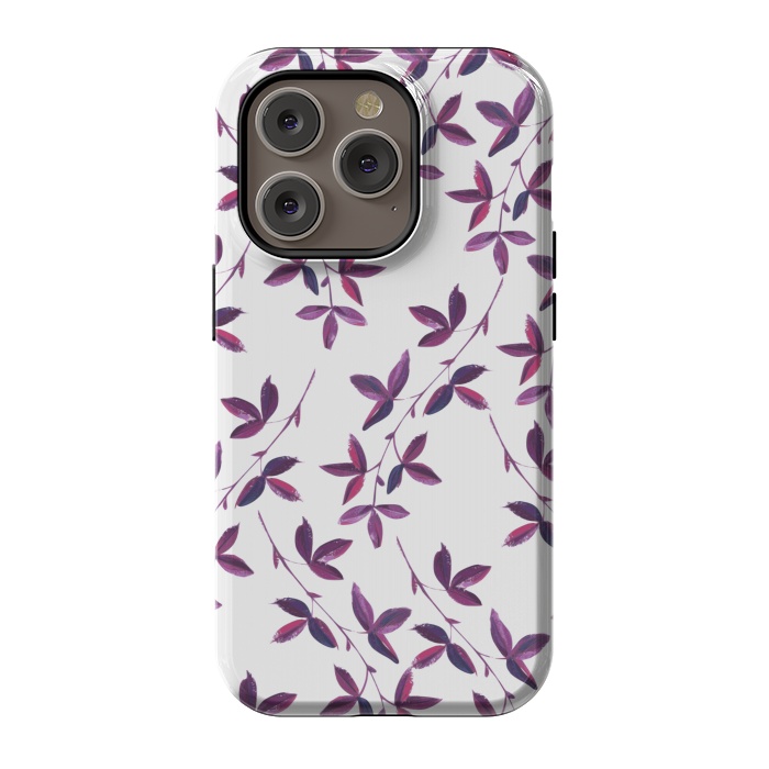 iPhone 14 Pro StrongFit Purple Vines by Zala Farah