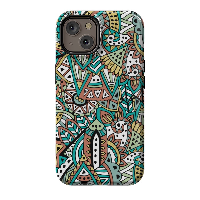 iPhone 14 StrongFit African Botanicals by Pom Graphic Design