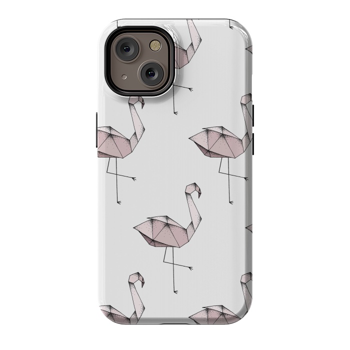 iPhone 14 StrongFit Flamingos by Barlena