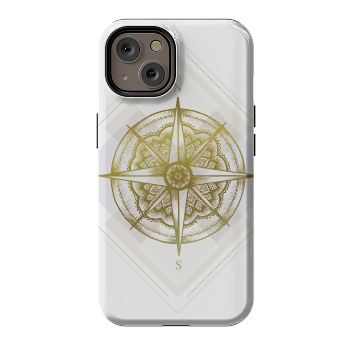 iPhone 14 StrongFit Golden Compass by Barlena
