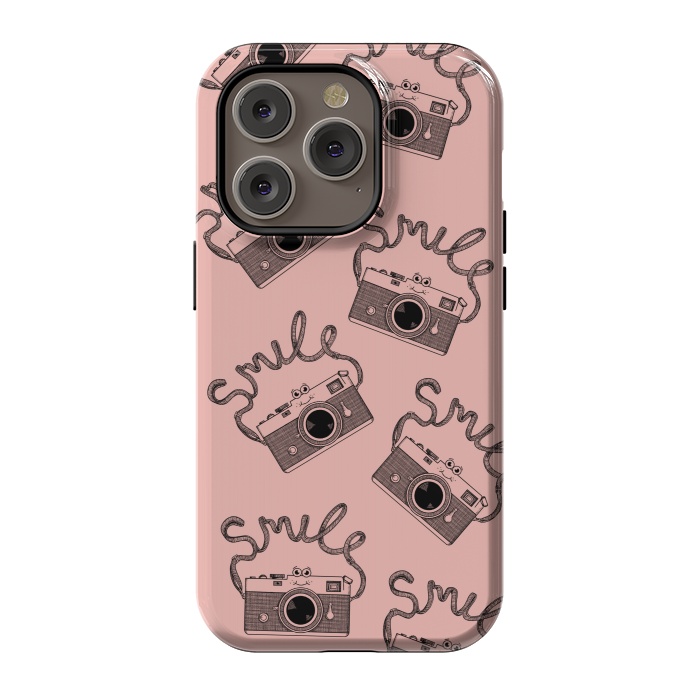 iPhone 14 Pro StrongFit Smile pattern rose by Coffee Man