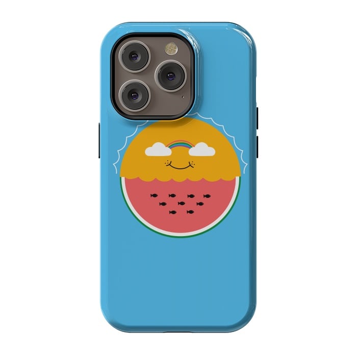 iPhone 14 Pro StrongFit Sun and Watermelon by Coffee Man