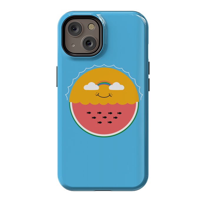 iPhone 14 StrongFit Sun and Watermelon by Coffee Man