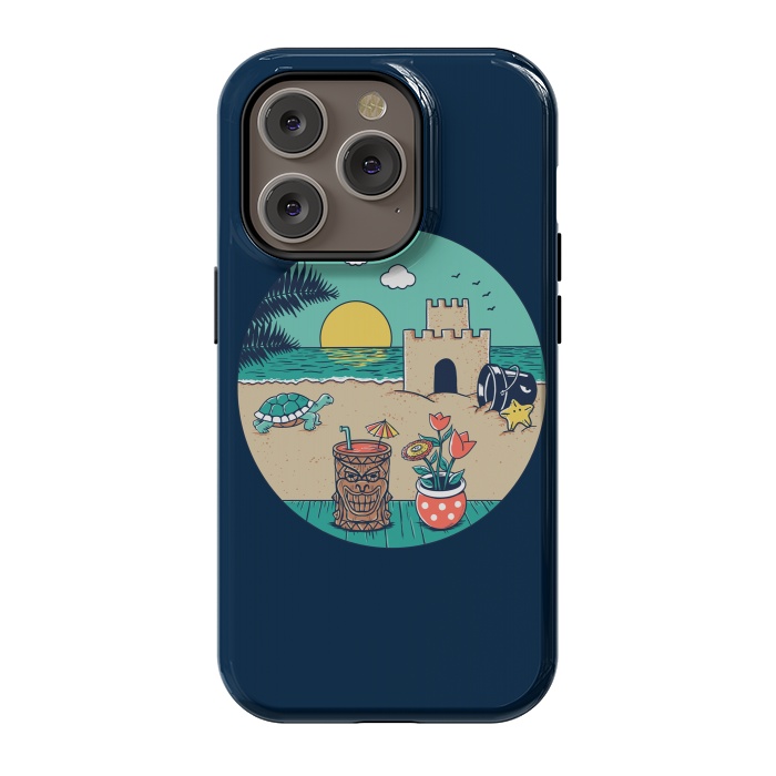 iPhone 14 Pro StrongFit Video game beach by Coffee Man