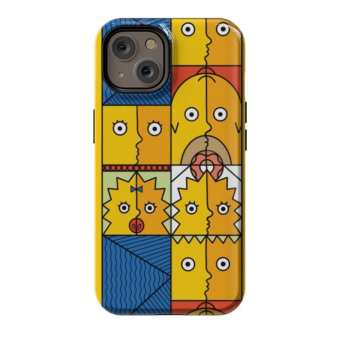 iPhone 14 StrongFit Yellow Cubism by Coffee Man