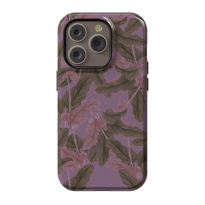 iPhone 14 Pro StrongFit Purple Bushes by Zala Farah