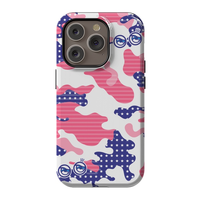 iPhone 14 Pro StrongFit EYES WITH CAMO by Michael Cheung