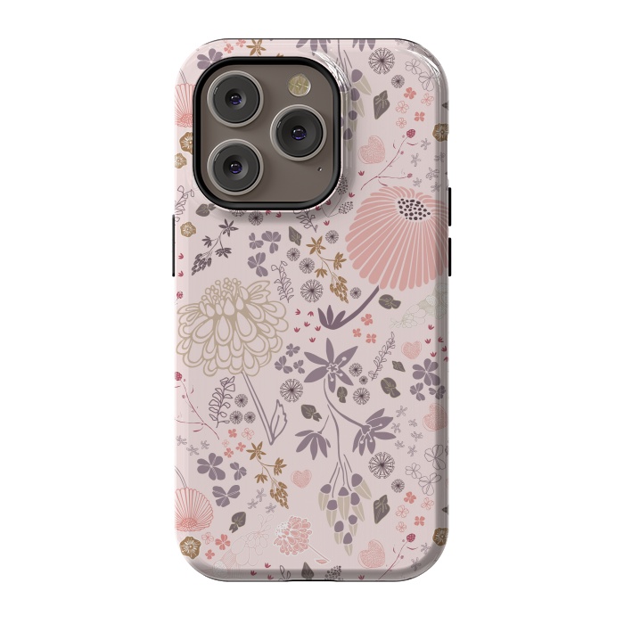 iPhone 14 Pro StrongFit Field of Flowers by Paula Ohreen