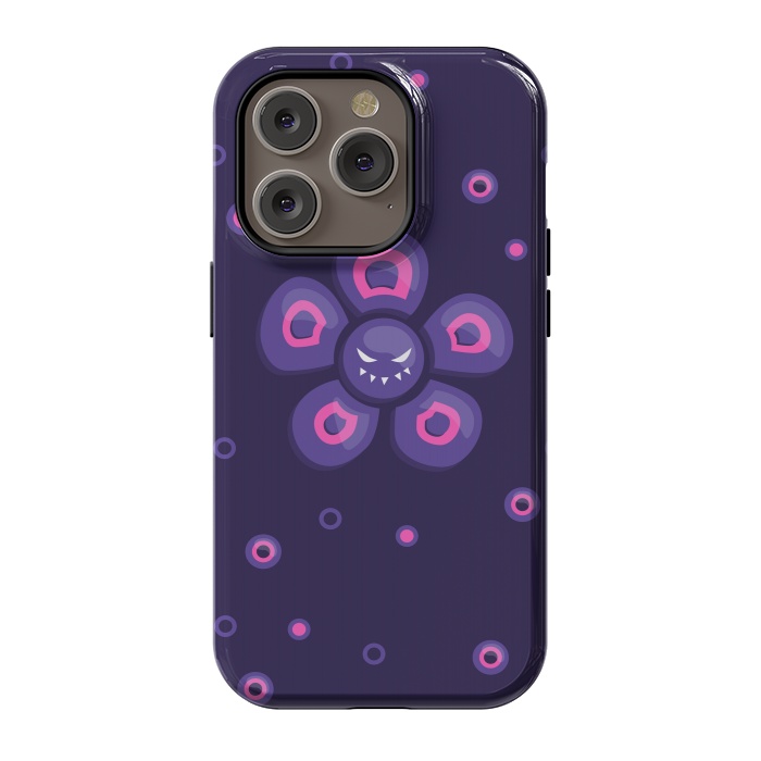iPhone 14 Pro StrongFit Purple Evil Flower by Boriana Giormova