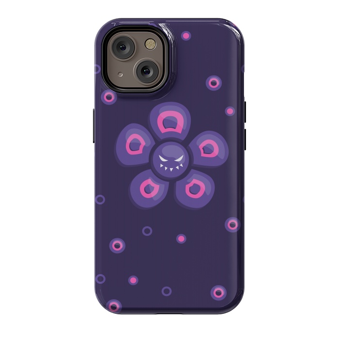 iPhone 14 StrongFit Purple Evil Flower by Boriana Giormova