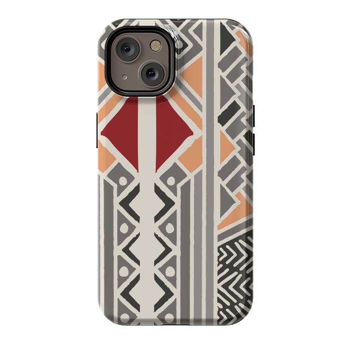 iPhone 14 StrongFit Tribal ethnic geometric pattern 034 by Jelena Obradovic