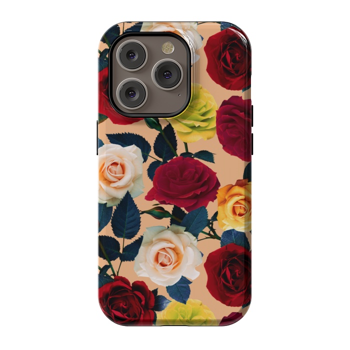 iPhone 14 Pro StrongFit Rose Garden by Burcu Korkmazyurek