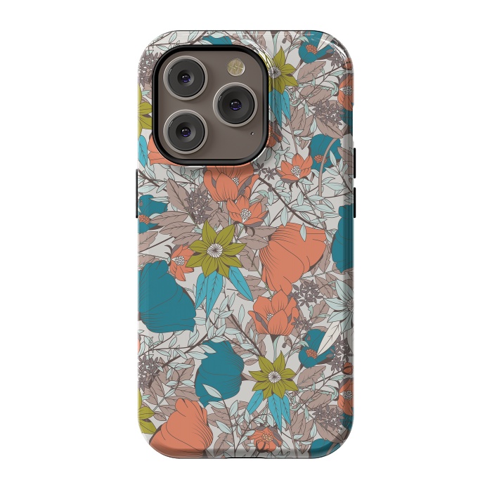 iPhone 14 Pro StrongFit Botanical pattern 011 by Jelena Obradovic