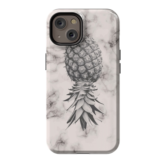iPhone 14 StrongFit Marble Texture Seamless Pattern Pineapple 052 by Jelena Obradovic