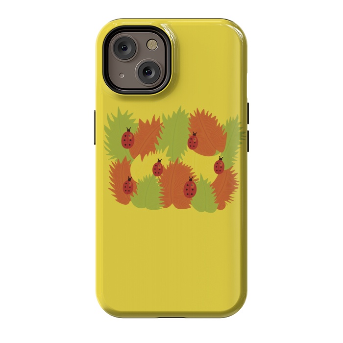 iPhone 14 StrongFit Autumn Leaves And Ladybugs by Boriana Giormova