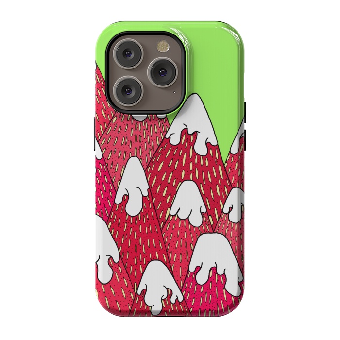 iPhone 14 Pro StrongFit Strawberry Mountains by Steve Wade (Swade)