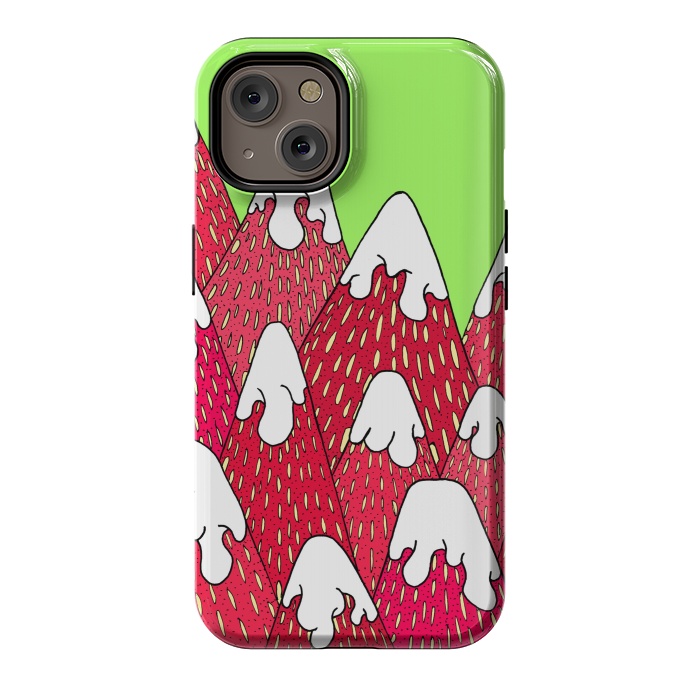 iPhone 14 StrongFit Strawberry Mountains by Steve Wade (Swade)