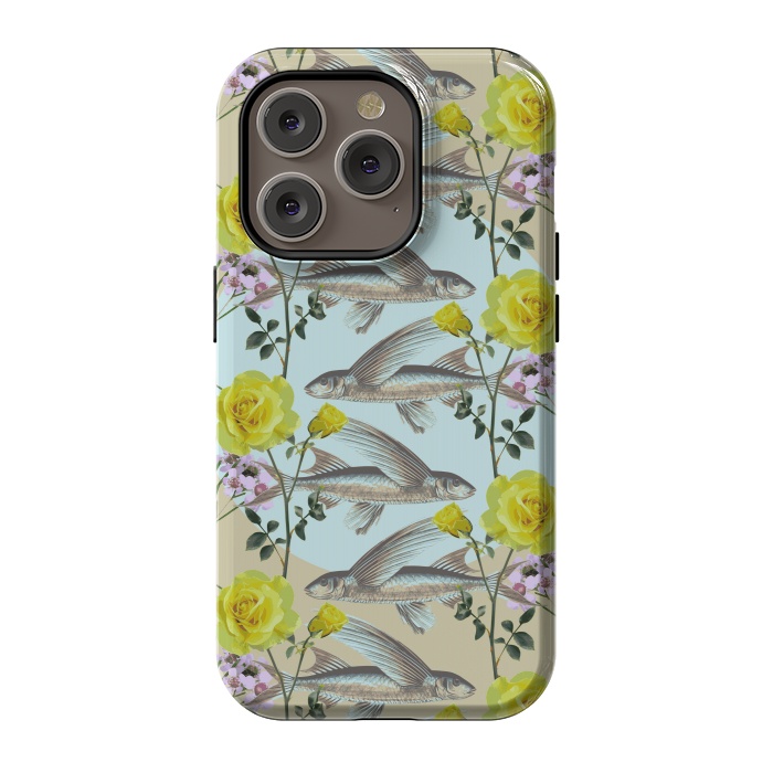 iPhone 14 Pro StrongFit Floral Fishies by Zala Farah