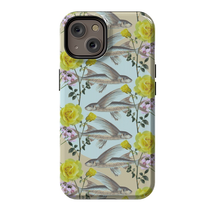 iPhone 14 StrongFit Floral Fishies by Zala Farah