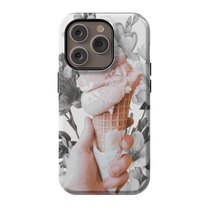 iPhone 14 Pro StrongFit Floral Ice-Cream by Zala Farah