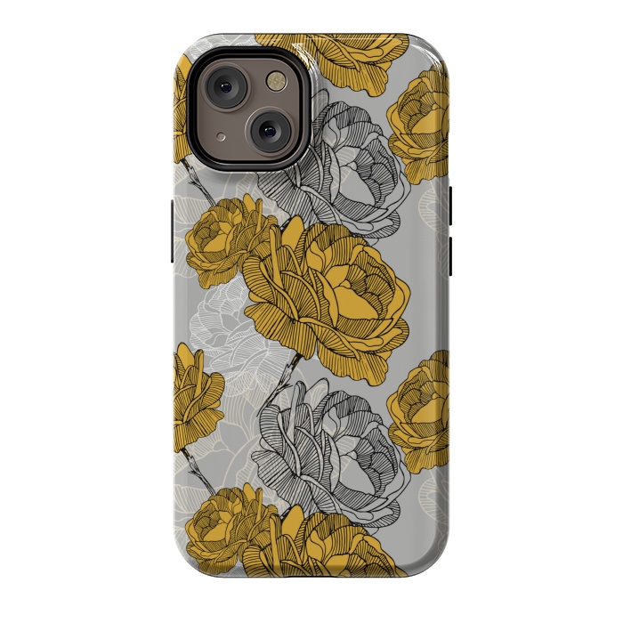 iPhone 14 StrongFit Linear flower of roses by Mmartabc