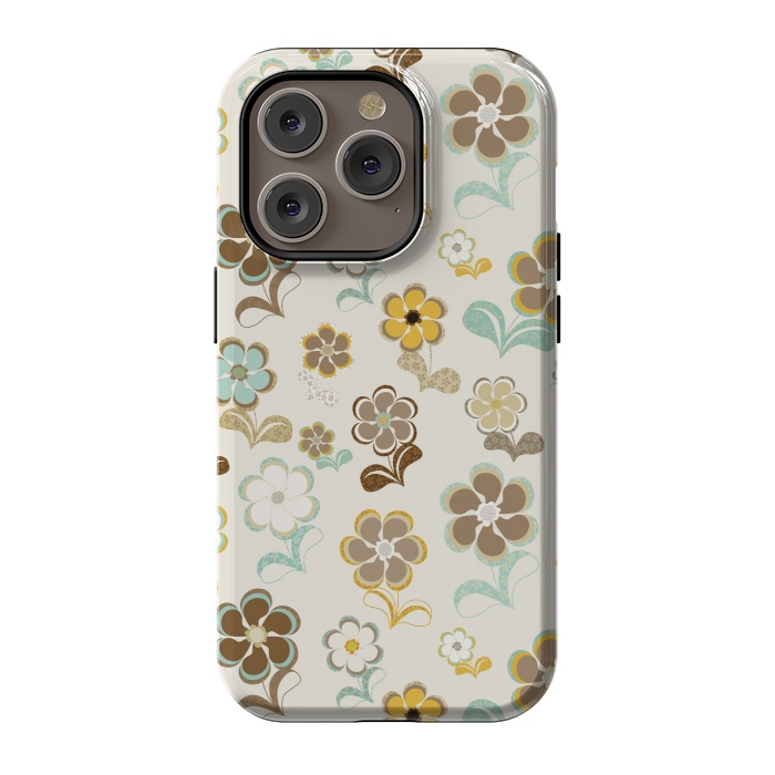 iPhone 14 Pro StrongFit 60s Flowers by Paula Ohreen