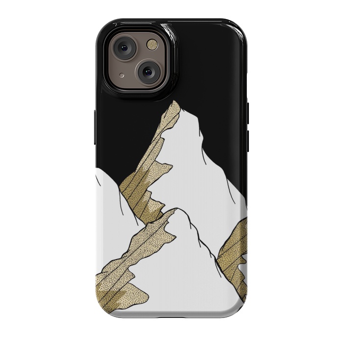 iPhone 14 StrongFit Gold Tone Mountains by Steve Wade (Swade)