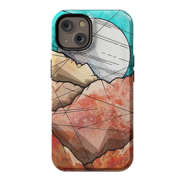iPhone 14 StrongFit Copper rocks under the moon by Steve Wade (Swade)