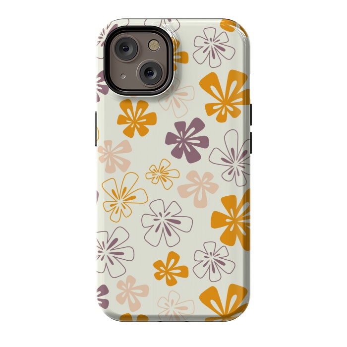 iPhone 14 StrongFit Funky Flowers by Paula Ohreen