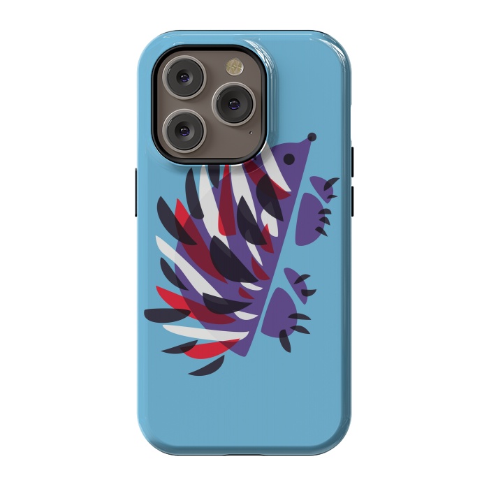 iPhone 14 Pro StrongFit Abstract Colorful Hedgehog by Boriana Giormova