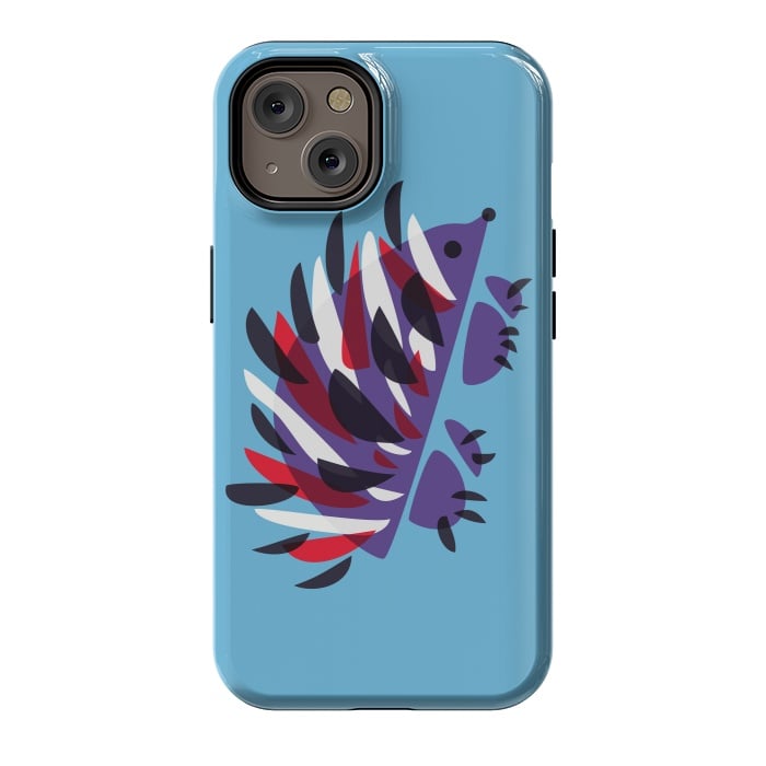 iPhone 14 StrongFit Abstract Colorful Hedgehog by Boriana Giormova