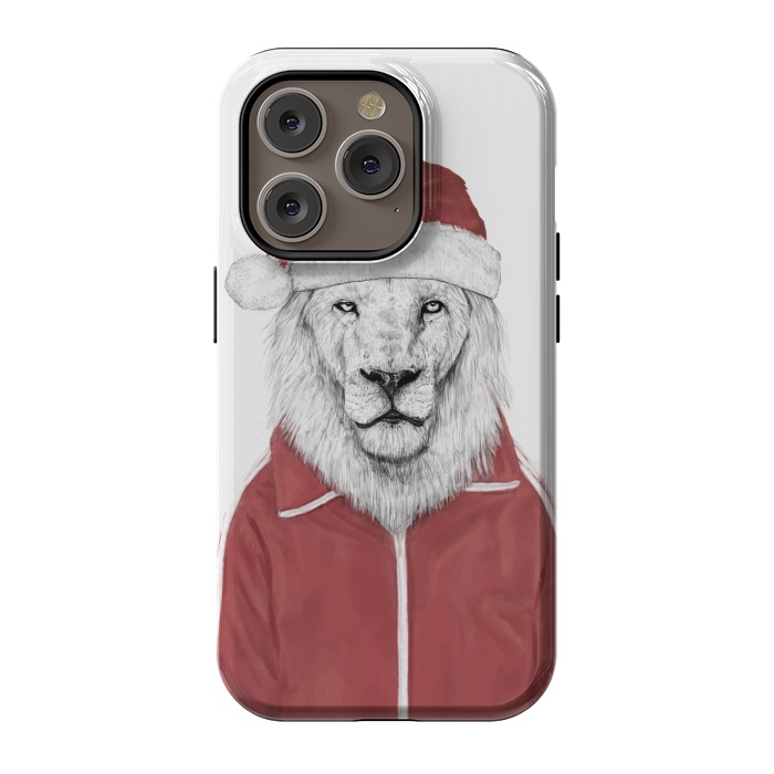 iPhone 14 Pro StrongFit Santa lion by Balazs Solti