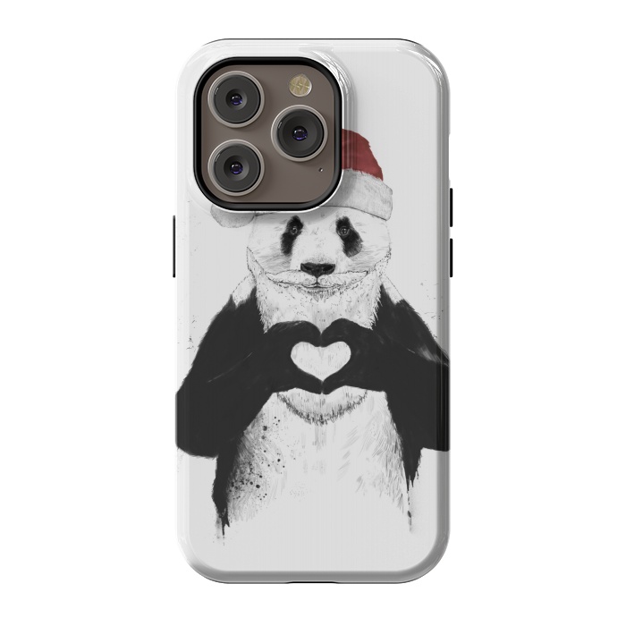 iPhone 14 Pro StrongFit Santa panda by Balazs Solti