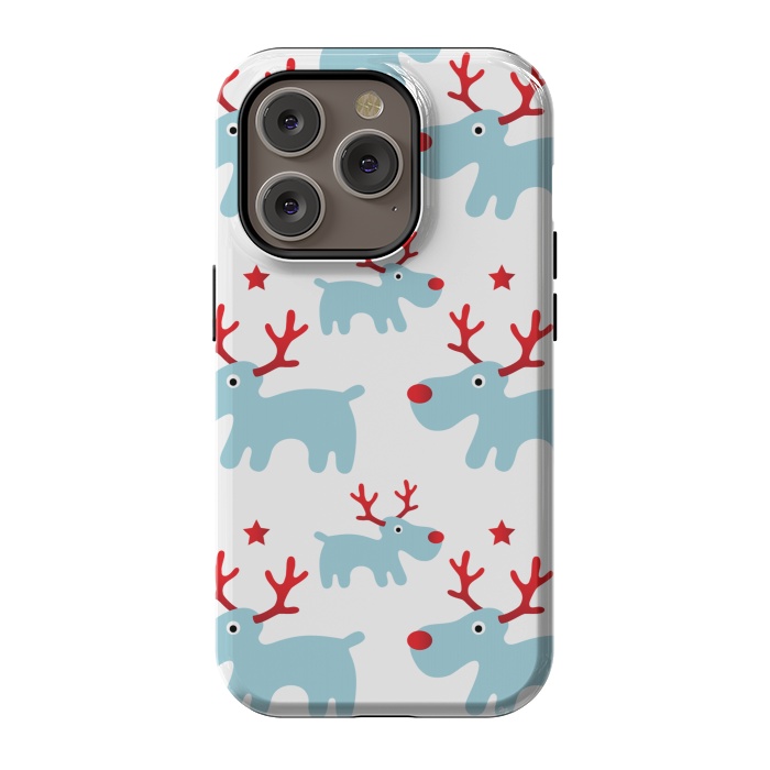 iPhone 14 Pro StrongFit Cute Reindeers by Martina