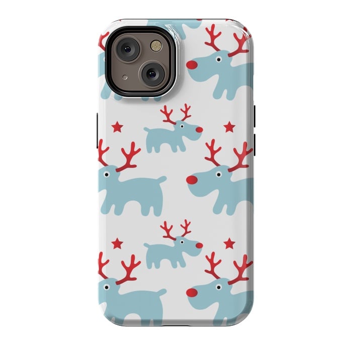 iPhone 14 StrongFit Cute Reindeers by Martina