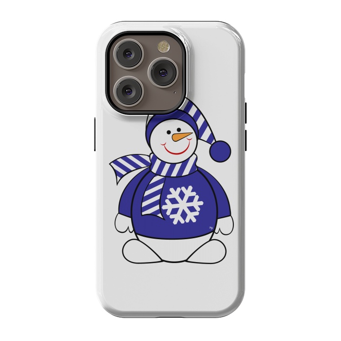 iPhone 14 Pro StrongFit Cute snowman by Martina