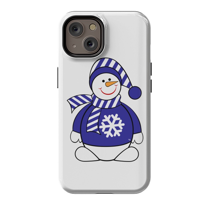 iPhone 14 StrongFit Cute snowman by Martina