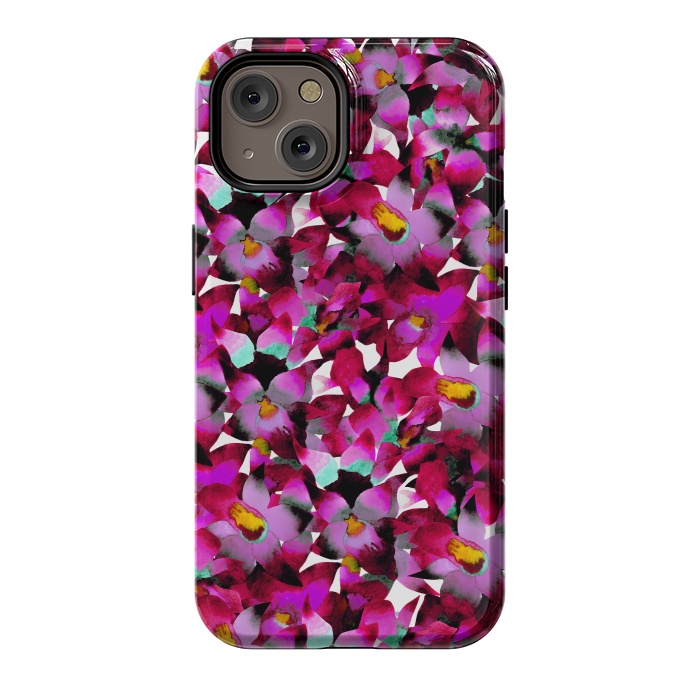 iPhone 14 StrongFit Pink Floral by Amaya Brydon