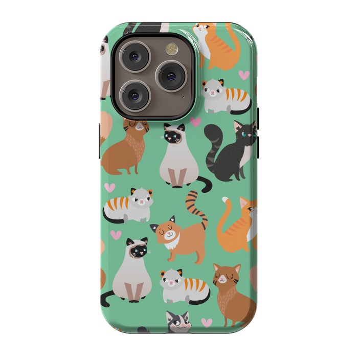 iPhone 14 Pro StrongFit Cats cats cats by Maria Jose Da Luz