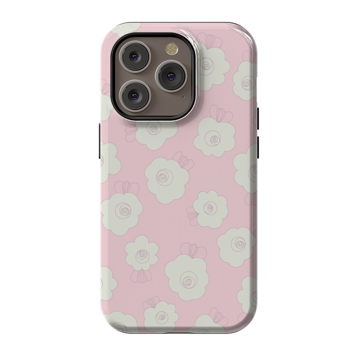 iPhone 14 Pro StrongFit Fluffy Flowers by Paula Ohreen