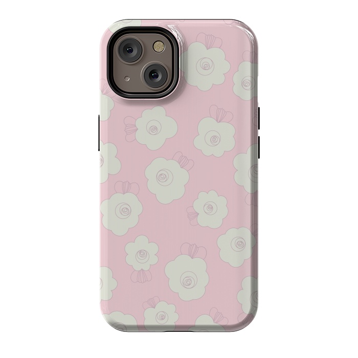 iPhone 14 StrongFit Fluffy Flowers by Paula Ohreen