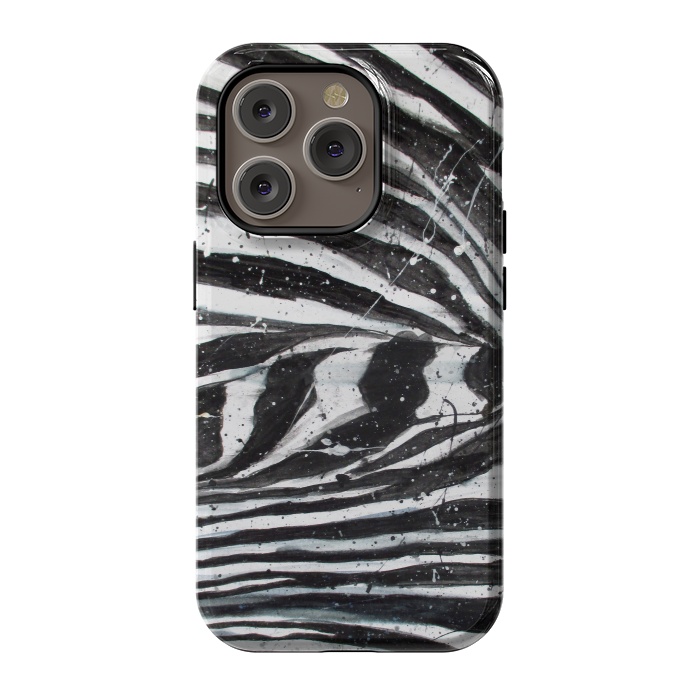 iPhone 14 Pro StrongFit Zebra Stripes by ECMazur 