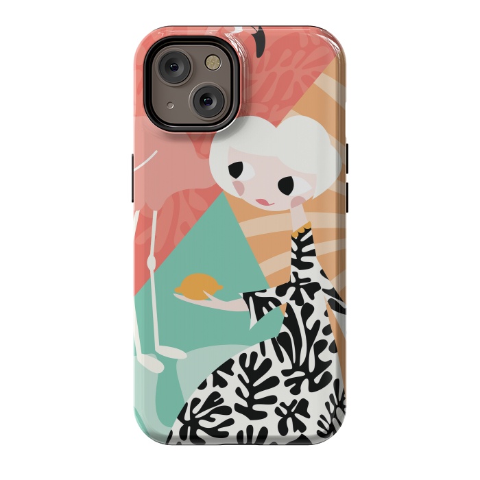 iPhone 14 StrongFit Girl and flamingo 003 by Jelena Obradovic