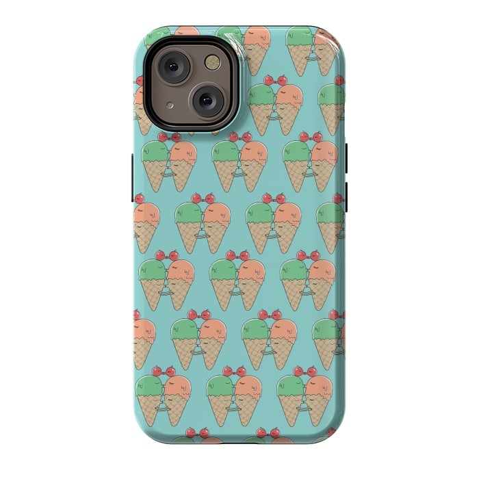 iPhone 14 StrongFit Sweet Kiss Pattern by Coffee Man