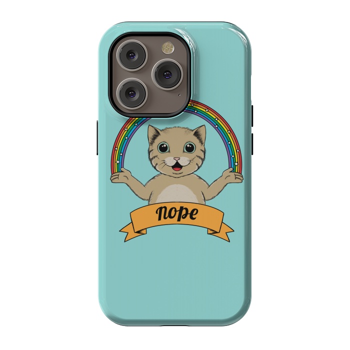 iPhone 14 Pro StrongFit Cat Nope by Coffee Man