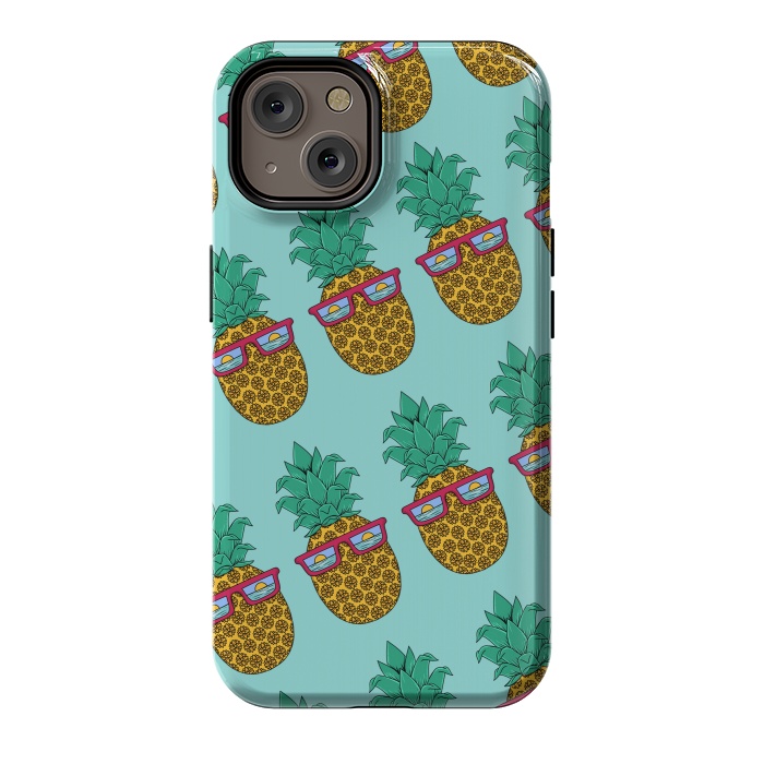 iPhone 14 StrongFit Floral Pineapple pattern by Coffee Man