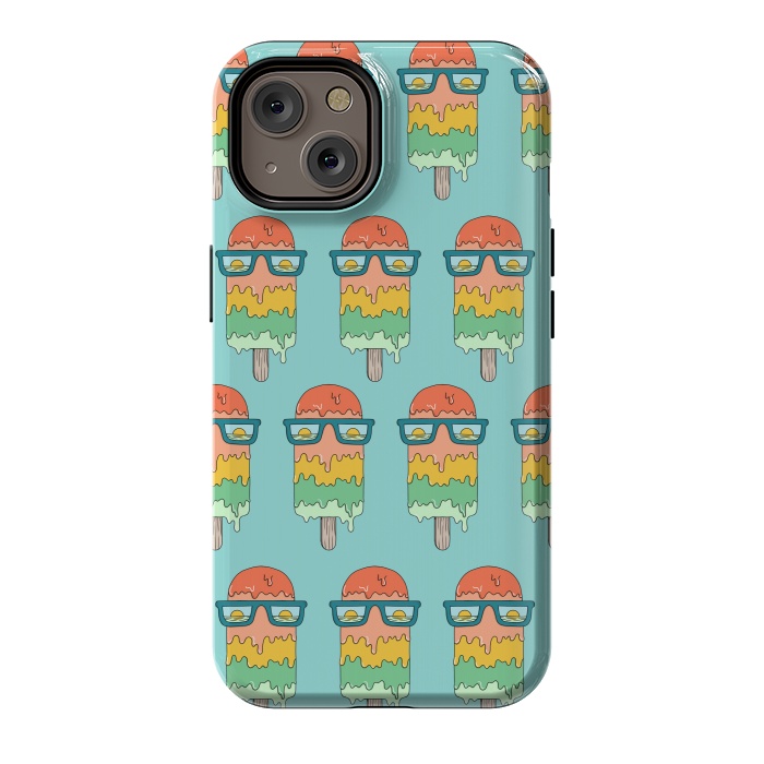 iPhone 14 StrongFit Hot Ice Cream pattern green by Coffee Man